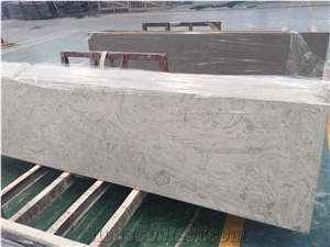 Grey Cararra Slabs Engineered Marble Factory Direct Sell