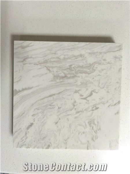 Grey Cararra Slabs Engineered Marble Factory Direct Sell
