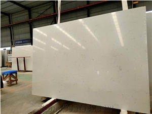 Solid Surface Free Standing Snow White Faux Marble Slabs