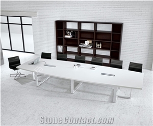 16 Person Office Furniture Artificial Stone Conference Table