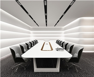 16 Person Office Furniture Artificial Stone Conference Table
