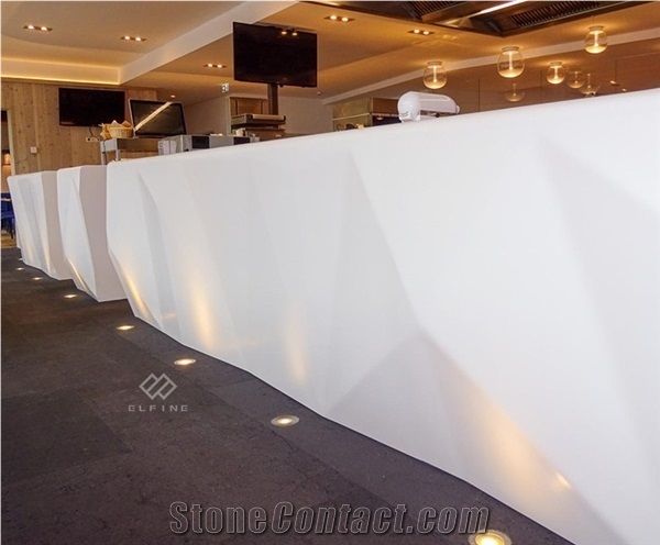High End Artificial Marble Led Light Night Club Bar Counter