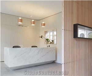 High End Quartz Stone Curved Reception Desk
