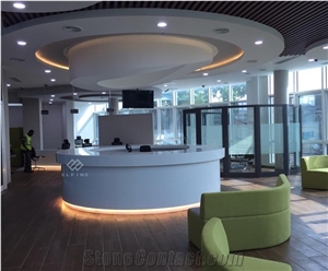 High Golssy White Office Furniture Office Counter Design