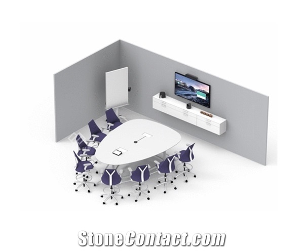 Hot Sale Unquie Design Solid Surface Oval Meeting Table