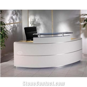Hotel Acrylic Solid Surface Modern Reception Desk Design
