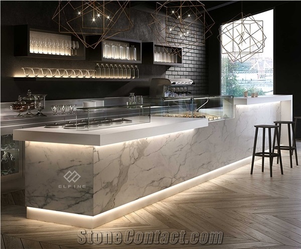 Led Light New Design Hot Sale Artificial Marble Bar Counter