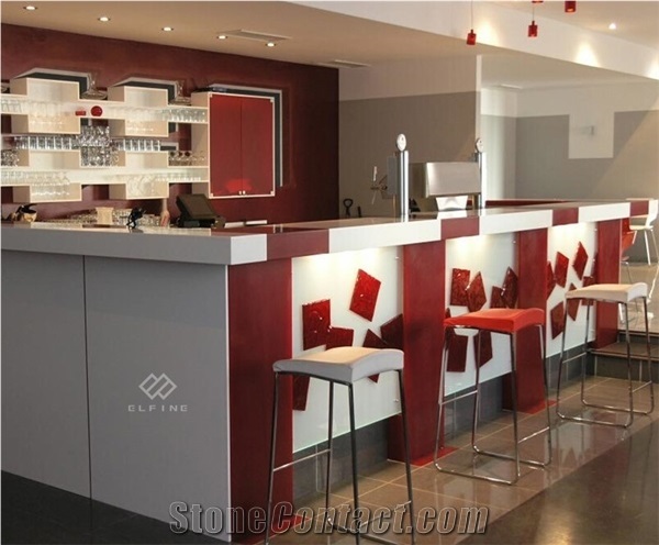 Luxury Artificial Marble Customized Restaurant Counter