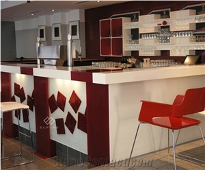 Luxury Artificial Marble Customized Restaurant Counter