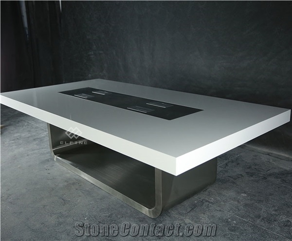 Meeting Room Artificial Marble 12 Seater Boardroom Table