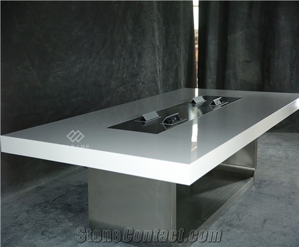 Meeting Room Artificial Marble 12 Seater Boardroom Table