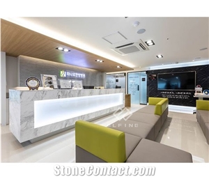Simple Design Artificial Marble Modern Shop Reception Desk