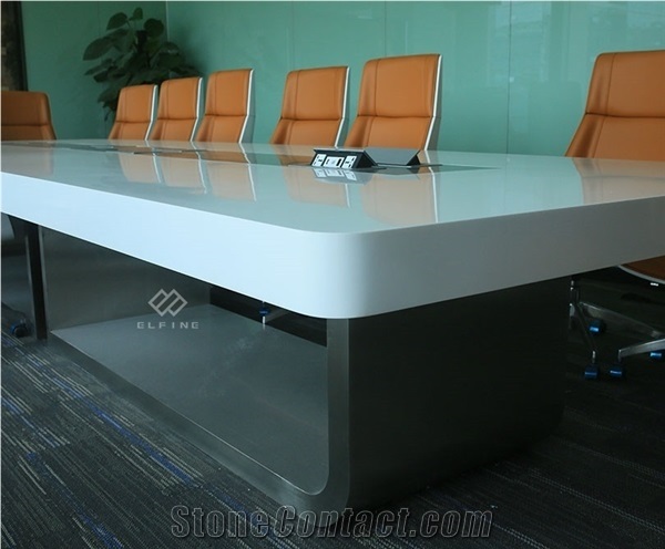 Solid Surface Curved Design Shaped Conference Tables
