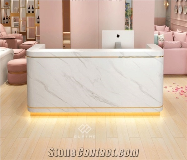 Top Quality Solid Surface Round Reception Counter
