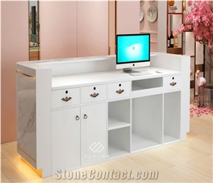Top Quality Solid Surface Round Reception Counter