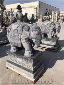 Exquisite Carving Animal Garden Statue Big Stone Sculpture