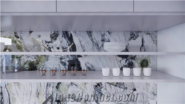 Ice Green Marble for Kitchen Countertop