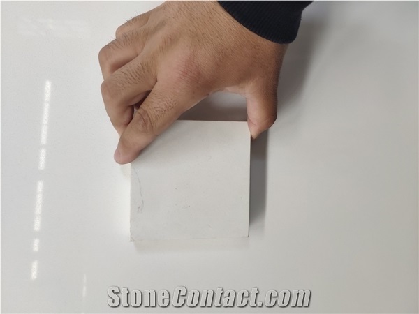 Pure Super White Artificial Quartz Slab for Kitchen Slabs