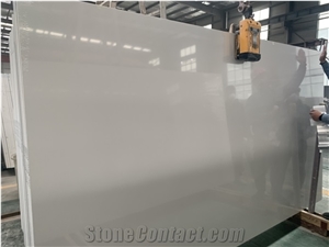 Pure White Quartz Slab Engineer Surface Stone for Countertop