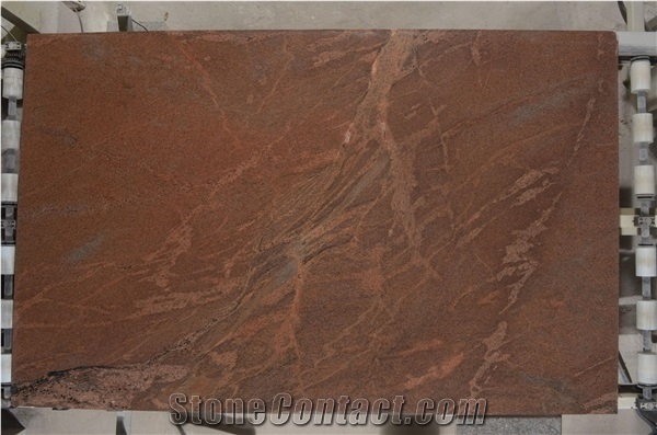 Tobacco Brown Granite Slabs, Brazil Brown Granite