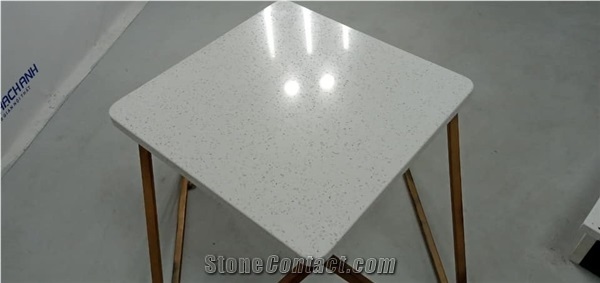 Pure While Quartz Slabs Vietnam Quartz Tile