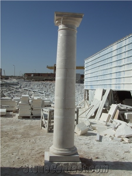 Beige Marble Columns