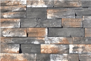 Wood Slate Stone Wall Cladding Panel. Ledge Stone Veneer