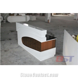 Artificial Stone Custom Design Furniture Solid Surface Reception Desk