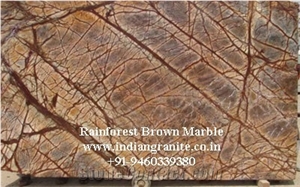 Rainforest Brown Marble Slabs