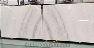 Bookmatched Chinese Guangxi White Marble Slabs
