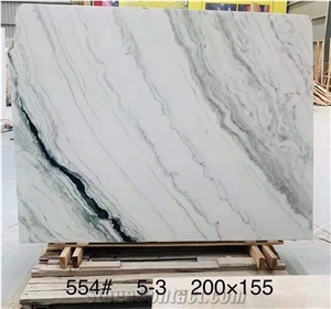 Bookmatched Chinese Panda White Marble Slabs