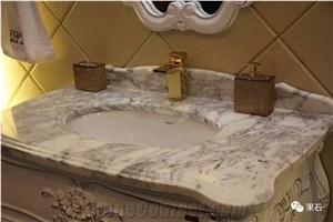 Black Portoro Marble Bathroom Vanity Tops