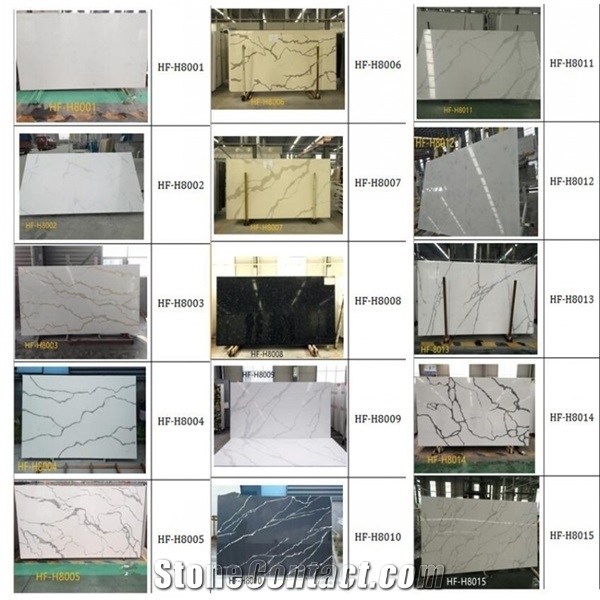 China Calacatta White Quartz Slab Manufacturers