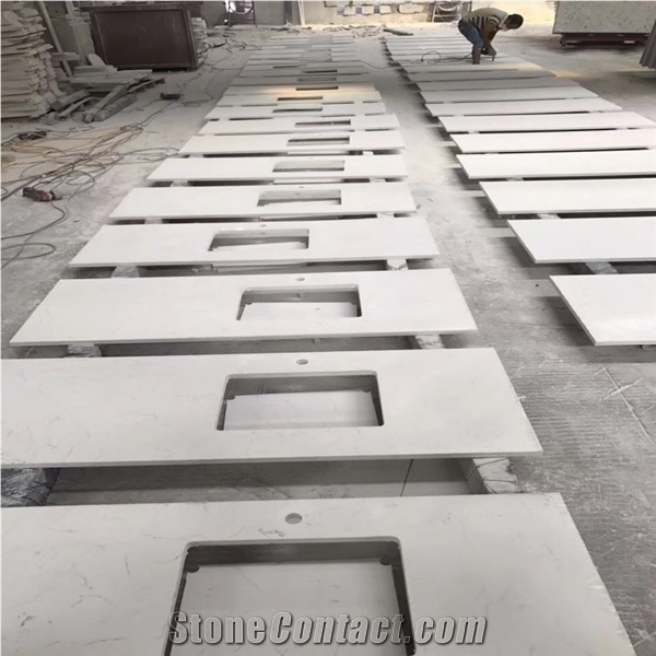 Customized Quartz Vanity Tops for Hotel Projects