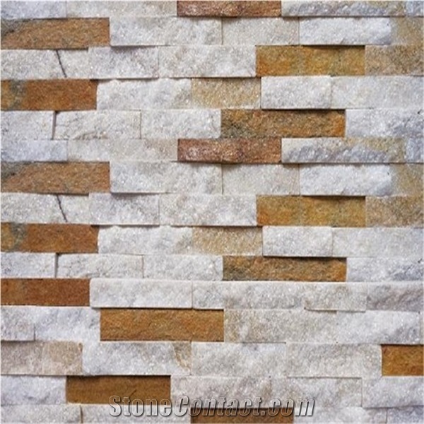 Mix Colors Quartzite Culture Wall Cladding Tiles