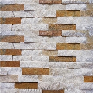 Mix Colors Quartzite Culture Wall Cladding Tiles
