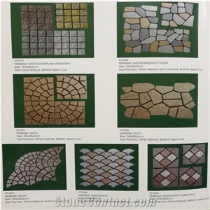 Multicolor Granite Mosaic Paving Stone Patterns