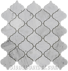 Octagon Italian Bardiglio Gray Dot Marble Mosaic