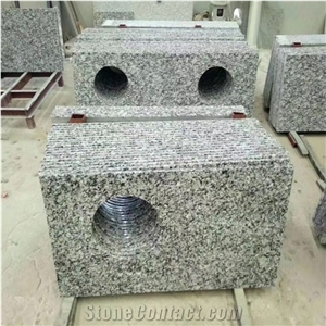 Prefab Spray White Granite Countertops Vanity Tops