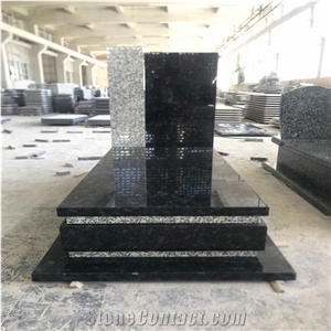 Wholesale European Style Black Granite Tombstone