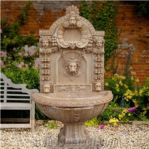 White Outdoor High Quality Marble Wall Fountain