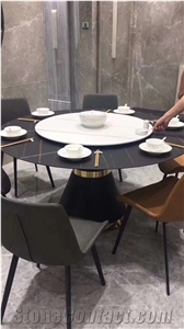 Nero Sahara St. Laurent Sintered Marble Rectangle Dinner Table