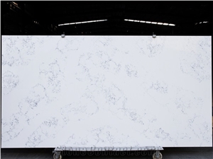 Carrara White Quartz Slab for Kitchen Countertop