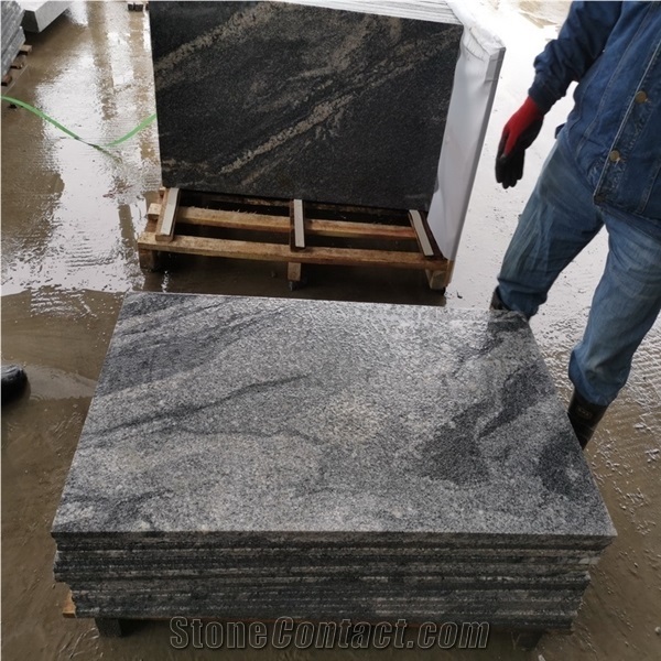China Grey Juparana Granite/Sand Wave Granite Tiles
