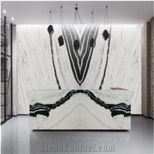 China Panda White Marble Book Matched Slabs