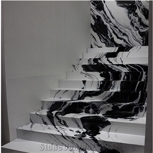 China Panda White Marble Steps/White Marble Stairs