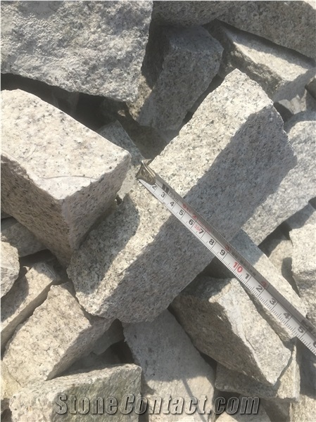 G603 Grey Granite Natural Split Cube Stone Paving Setts