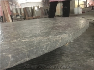 Hermes Grey Ash Grey Marble Round Table Top