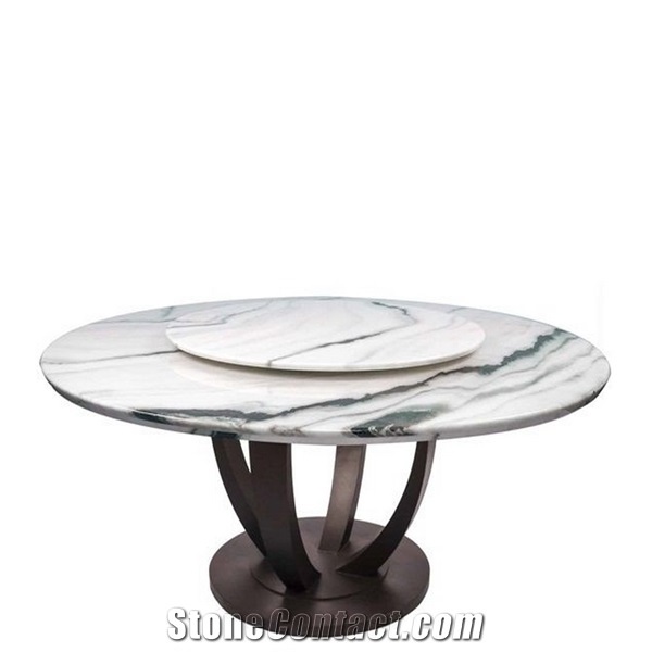 Panda White Marble/Black and White Marble Table Tops