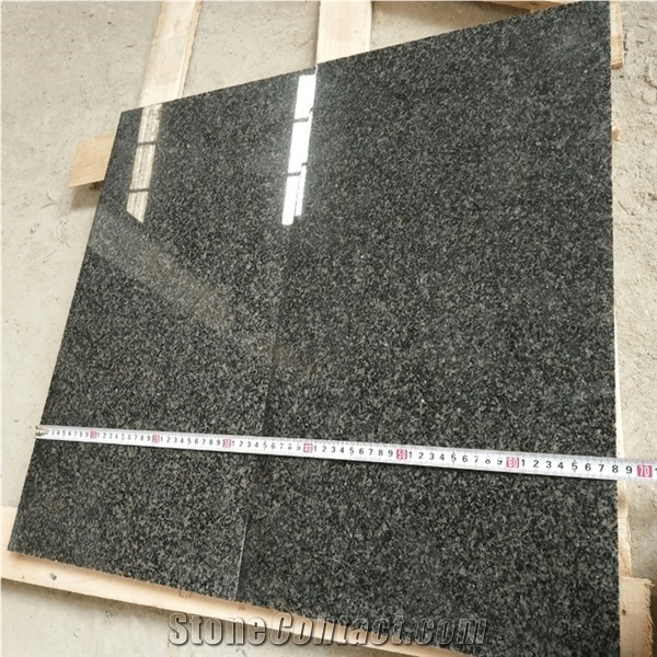 Polished Nero Impala Black Granite Tiles Slab for Countertop